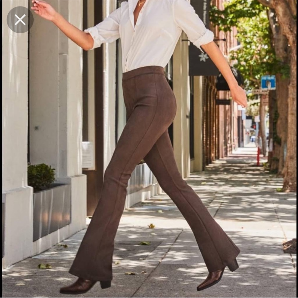 Spanx Faux Suede Flare Pants